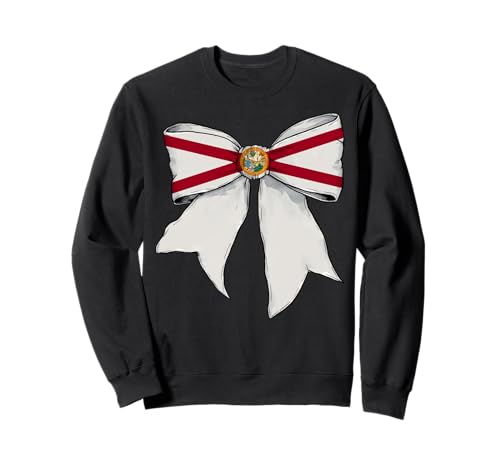 Kokettenschleifenband für Mädchen, Flagge des Bundesstaates Florida Sweatshirt von Womens Coquette Bow Florida Heritage Flag Gifts