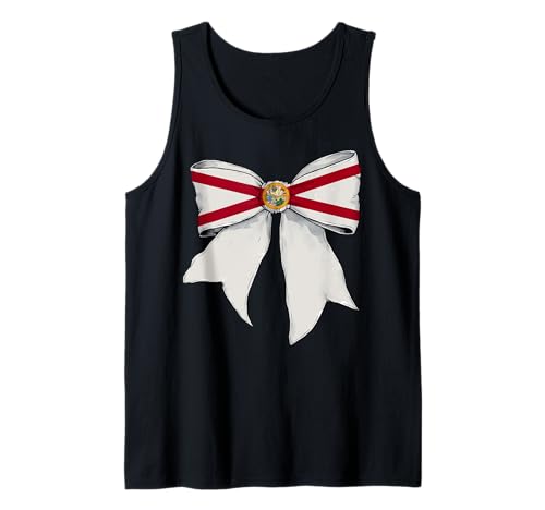 Kokettenschleifenband für Mädchen, Flagge des Bundesstaates Florida Tank Top von Womens Coquette Bow Florida Heritage Flag Gifts