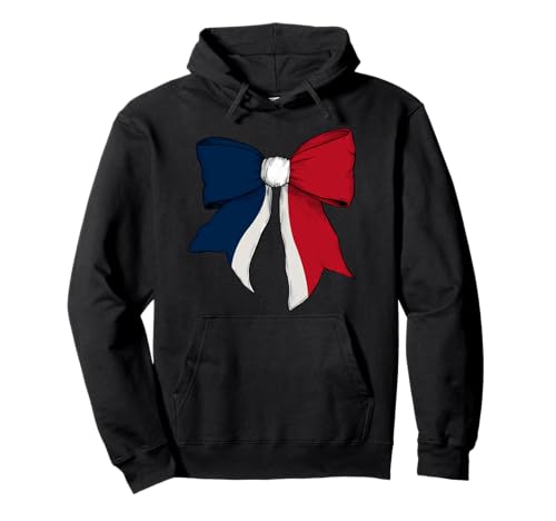 Schleifenband mit französischer Flagge für Mädchen Pullover Hoodie von Womens Coquette Bow France Heritage Flag Gifts