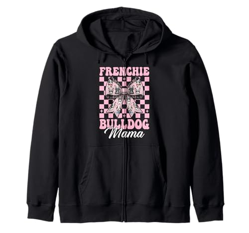 Frenchie Bulldog Mama Mama Hund Kapuzenjacke Frenchie Bulldog Mama Mama Hund Kapuzenjacke von Womens Coquette Bow French Bulldog Frenchie Gifts