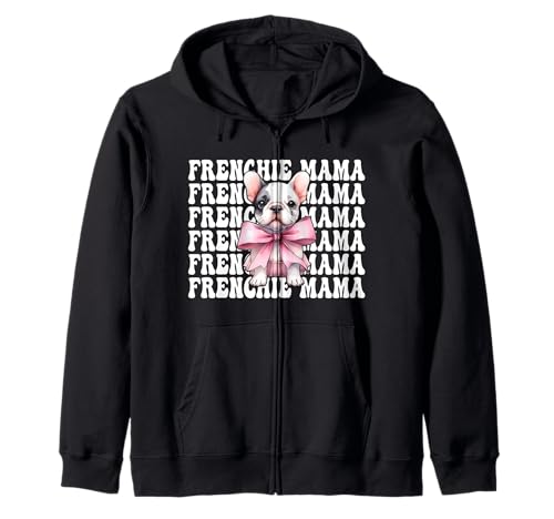 Frenchie Mama Französische Bulldogge Mama Hund Muttertag Kokette Kapuzenjacke Frenchie Mama Französische Bulldogge Mama Hund Muttertag Kokette Kapuzenjacke von Womens Coquette Bow French Bulldog Frenchie Gifts