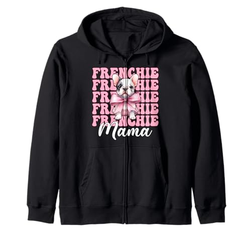 Frenchie Mama Französische Bulldogge Mama Hund Muttertag Kokette Kapuzenjacke Frenchie Mama Französische Bulldogge Mama Hund Muttertag Kokette Kapuzenjacke von Womens Coquette Bow French Bulldog Frenchie Gifts