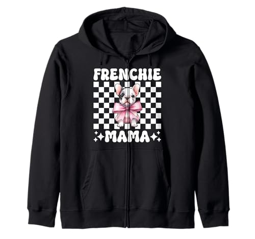 Frenchie Mama Französische Bulldogge Mama Hund Muttertag Kokette Kapuzenjacke Frenchie Mama Französische Bulldogge Mama Hund Muttertag Kokette Kapuzenjacke von Womens Coquette Bow French Bulldog Frenchie Gifts