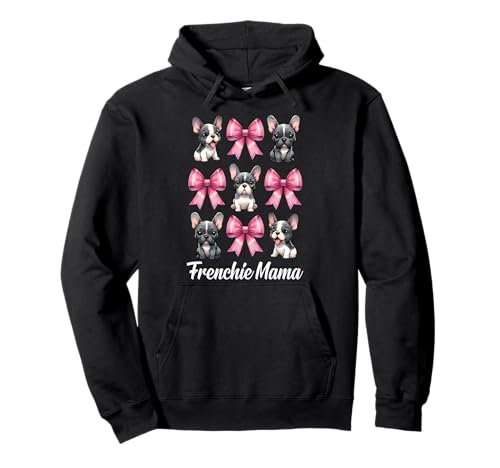 Frenchie Mama Französische Bulldogge Mama Hund Muttertag Kokette Pullover Hoodie Frenchie Mama Französische Bulldogge Mama Hund Muttertag Kokette Pullover Hoodie von Womens Coquette Bow French Bulldog Frenchie Gifts