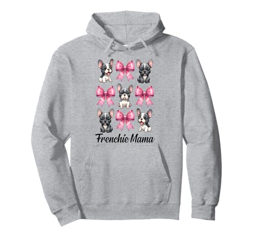 Frenchie Mama Französische Bulldogge Mama Hund Muttertag Kokette Pullover Hoodie Frenchie Mama Französische Bulldogge Mama Hund Muttertag Kokette Pullover Hoodie von Womens Coquette Bow French Bulldog Frenchie Gifts
