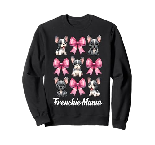 Frenchie Mama Französische Bulldogge Mama Hund Muttertag Kokette Sweatshirt Frenchie Mama Französische Bulldogge Mama Hund Muttertag Kokette Sweatshirt von Womens Coquette Bow French Bulldog Frenchie Gifts