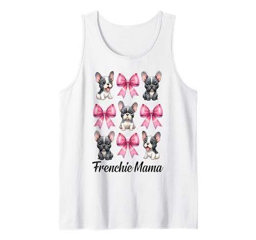 Frenchie Mama Französische Bulldogge Mama Hund Muttertag Kokette Tank Top Frenchie Mama Französische Bulldogge Mama Hund Muttertag Kokette Tank Top von Womens Coquette Bow French Bulldog Frenchie Gifts
