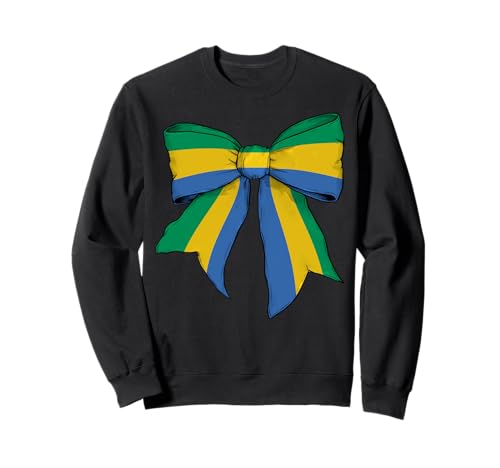 Gabun Gabunesische Flagge Mädchen Kokette Schleife Band Sweatshirt Gabun Gabunesische Flagge Mädchen Kokette Schleife Band Sweatshirt von Womens Coquette Bow Gabon Heritage Flag Gifts