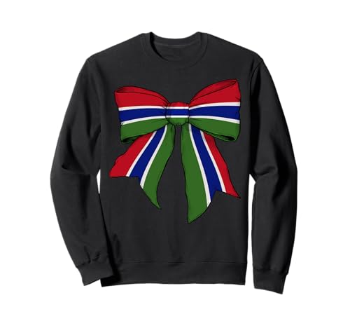 Kokettenschleifenband mit gambischer Flagge für Mädchen Sweatshirt von Womens Coquette Bow Gambia Heritage Flag Gifts