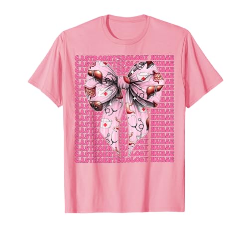 Gastroenterologie Krankenschwester Endoskopie Krankenschwester GI Krankenschwester Mädchen T-Shirt von Womens Coquette Bow Gastroenterology Nurse Gifts