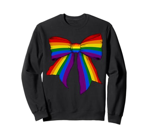 Gay Pride Regenbogen-Flagge LGBTQ Mädchen Kokette Schleife Sweatshirt Gay Pride Regenbogen-Flagge LGBTQ Mädchen Kokette Schleife Sweatshirt von Womens Coquette Bow Gay Pride LGBTQ Gifts