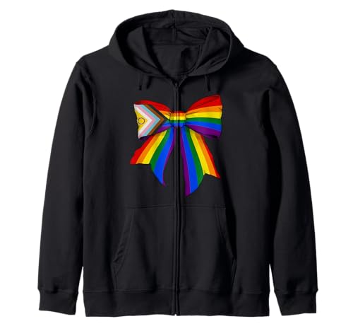 Homosexuell Transgender Intersex Intersexual Pride Regenbogenflagge Mädchen Kapuzenjacke Homosexuell Transgender Intersex Intersexual Pride Regenbogenflagge Mädchen Kapuzenjacke von Womens Coquette Bow Gay Transgender LGBTQ Gifts