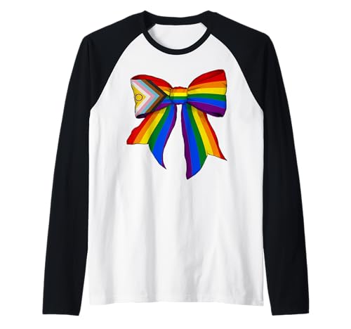 Homosexuell Transgender Intersex Intersexual Pride Regenbogenflagge Mädchen Raglan Homosexuell Transgender Intersex Intersexual Pride Regenbogenflagge Mädchen Raglan von Womens Coquette Bow Gay Transgender LGBTQ Gifts
