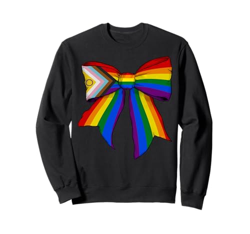 Homosexuell Transgender Intersex Intersexual Pride Regenbogenflagge Mädchen Sweatshirt Homosexuell Transgender Intersex Intersexual Pride Regenbogenflagge Mädchen Sweatshirt von Womens Coquette Bow Gay Transgender LGBTQ Gifts