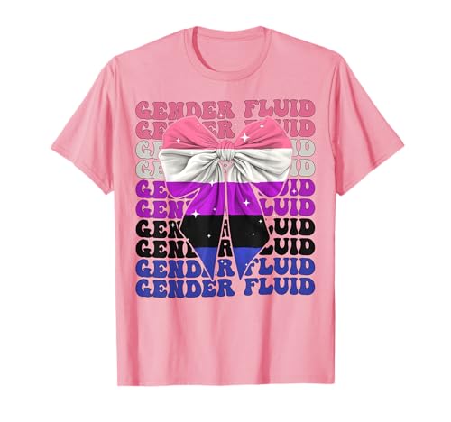 Gender Fluid Gender Queer Pride Flag LGBTQ Girl Kokette T-Shirt Gender Fluid Gender Queer Pride Flag LGBTQ Girl Kokette T-Shirt von Womens Coquette Bow Gender Fluid Queer LGBTQ Gifts