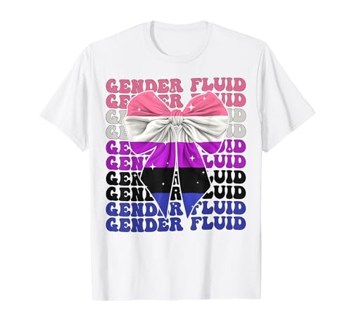 Gender Fluid Gender Queer Pride Flag LGBTQ Girl Kokette T-Shirt Gender Fluid Gender Queer Pride Flag LGBTQ Girl Kokette T-Shirt von Womens Coquette Bow Gender Fluid Queer LGBTQ Gifts