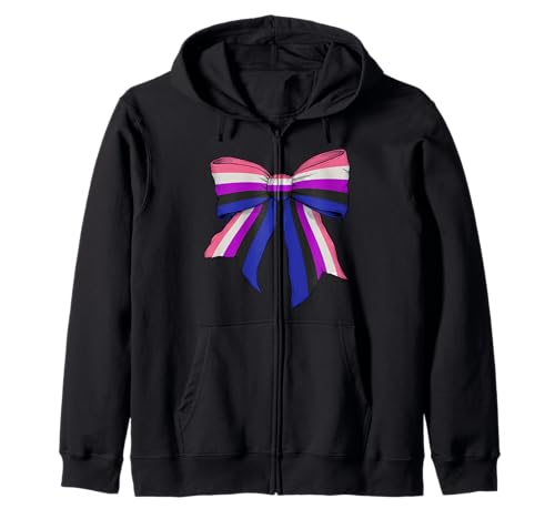 Genderfluid Pride Flag LGBTQ Coquette Bow für Mädchen Kapuzenjacke Genderfluid Pride Flag LGBTQ Coquette Bow für Mädchen Kapuzenjacke von Womens Coquette Bow Genderfluid Pride LGBTQ Gifts