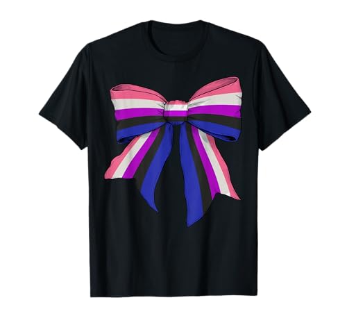 Genderfluid Pride Flag LGBTQ Coquette Bow für Mädchen T-Shirt Genderfluid Pride Flag LGBTQ Coquette Bow für Mädchen T-Shirt von Womens Coquette Bow Genderfluid Pride LGBTQ Gifts