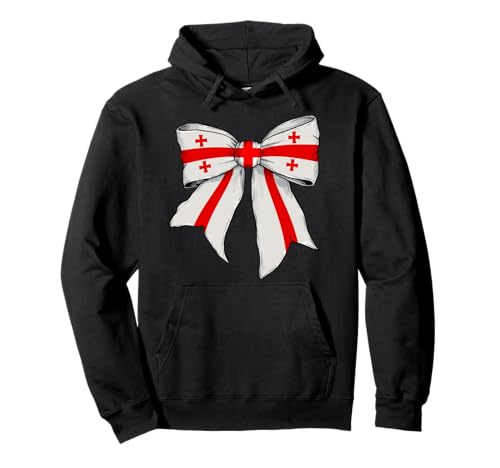 Kokettenschleifenband mit georgischer Flagge für Mädchen Pullover Hoodie Kokettenschleifenband mit georgischer Flagge für Mädchen Pullover Hoodie von Womens Coquette Bow Georgia Heritage Flag Gifts