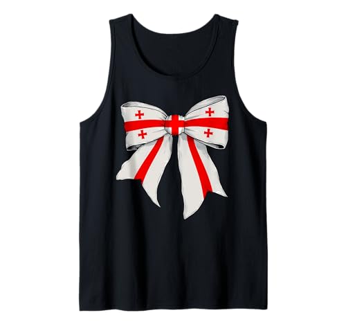 Kokettenschleifenband mit georgischer Flagge für Mädchen Tank Top Kokettenschleifenband mit georgischer Flagge für Mädchen Tank Top von Womens Coquette Bow Georgia Heritage Flag Gifts