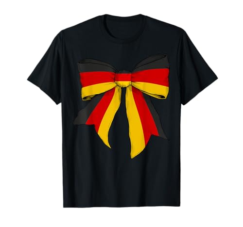 Deutschland Deutschland Stolz Flagge Mädchen Kokette Schleife Band T-Shirt Deutschland Deutschland Stolz Flagge Mädchen Kokette Schleife Band T-Shirt von Womens Coquette Bow Germany Heritage Flag Gifts