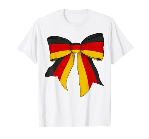 Deutschland Deutschland Stolz Flagge Mädchen Kokette Schleife Band T-Shirt Deutschland Deutschland Stolz Flagge Mädchen Kokette Schleife Band T-Shirt von Womens Coquette Bow Germany Heritage Flag Gifts