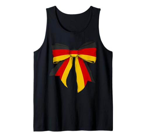 Deutschland Deutschland Stolz Flagge Mädchen Kokette Schleife Band Tank Top Deutschland Deutschland Stolz Flagge Mädchen Kokette Schleife Band Tank Top von Womens Coquette Bow Germany Heritage Flag Gifts