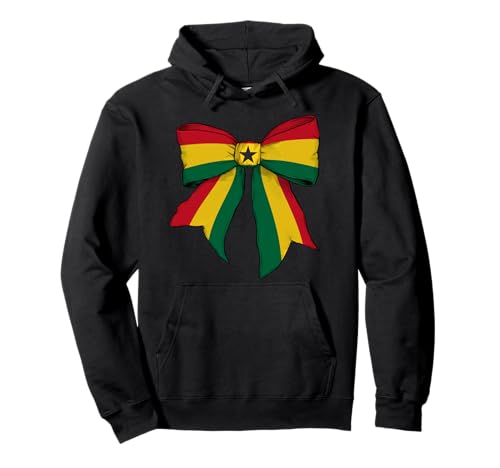 Ghanaische Ghanaische Pride-Flagge, Mädchen, Kokette Schleife Pullover Hoodie von Womens Coquette Bow Ghana Heritage Flag Gifts