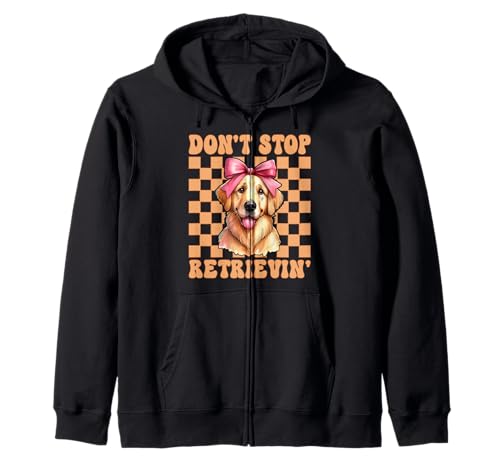 Don't Stop Retrievin' Golden Retriever Girl Mom Hundekokette Kapuzenjacke von Womens Coquette Bow Golden Retriever Dog Gifts