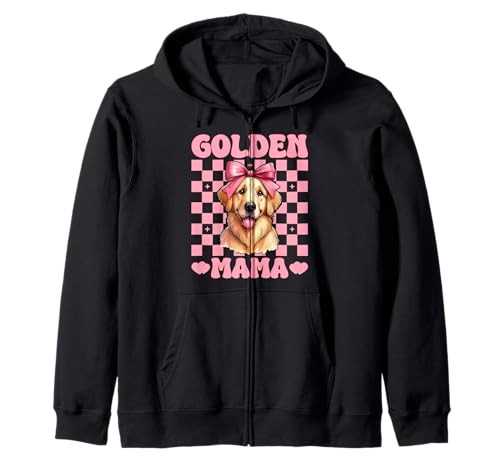 Golden Mama Golden Retriever Mama Hund Muttertag Kokette Kapuzenjacke von Womens Coquette Bow Golden Retriever Dog Gifts