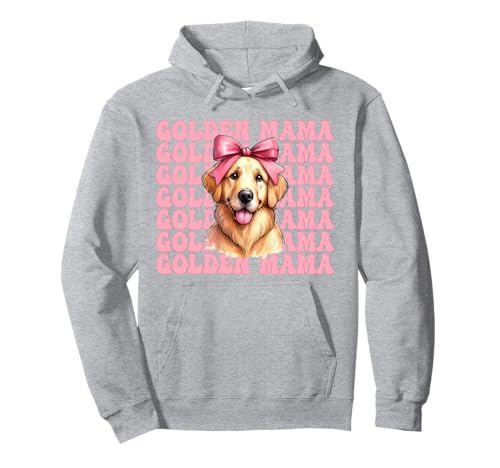 Golden Mama Golden Retriever Mama Hund Muttertag Kokette Pullover Hoodie Golden Mama Golden Retriever Mama Hund Muttertag Kokette Pullover Hoodie von Womens Coquette Bow Golden Retriever Dog Gifts