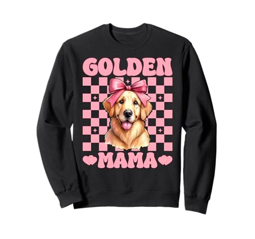 Golden Mama Golden Retriever Mama Hund Muttertag Kokette Sweatshirt Golden Mama Golden Retriever Mama Hund Muttertag Kokette Sweatshirt von Womens Coquette Bow Golden Retriever Dog Gifts