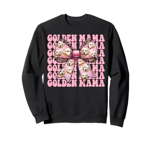 Golden Mama Golden Retriever Mama Hund Muttertag Kokette Sweatshirt Golden Mama Golden Retriever Mama Hund Muttertag Kokette Sweatshirt von Womens Coquette Bow Golden Retriever Dog Gifts