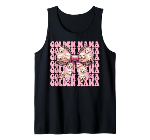 Golden Mama Golden Retriever Mama Hund Muttertag Kokette Tank Top Golden Mama Golden Retriever Mama Hund Muttertag Kokette Tank Top von Womens Coquette Bow Golden Retriever Dog Gifts