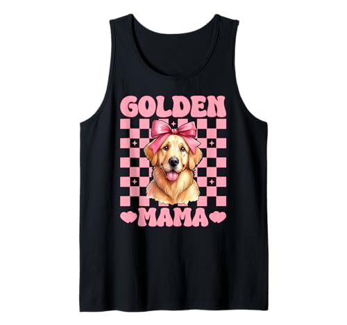 Golden Mama Golden Retriever Mama Hund Muttertag Kokette Tank Top Golden Mama Golden Retriever Mama Hund Muttertag Kokette Tank Top von Womens Coquette Bow Golden Retriever Dog Gifts