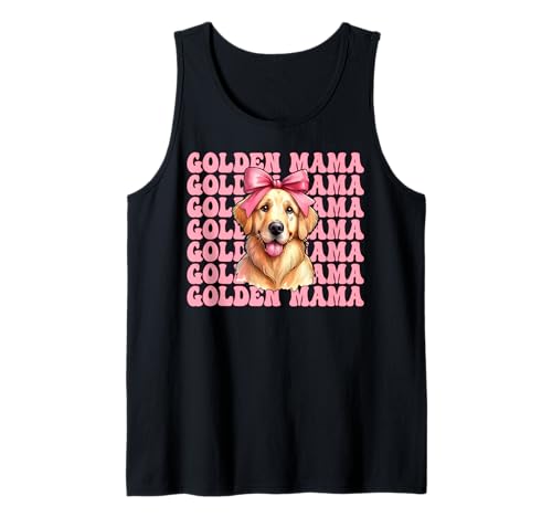 Golden Mama Golden Retriever Mama Hund Muttertag Kokette Tank Top Golden Mama Golden Retriever Mama Hund Muttertag Kokette Tank Top von Womens Coquette Bow Golden Retriever Dog Gifts