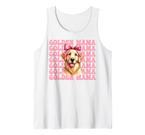 Golden Mama Golden Retriever Mama Hund Muttertag Kokette Tank Top Golden Mama Golden Retriever Mama Hund Muttertag Kokette Tank Top von Womens Coquette Bow Golden Retriever Dog Gifts