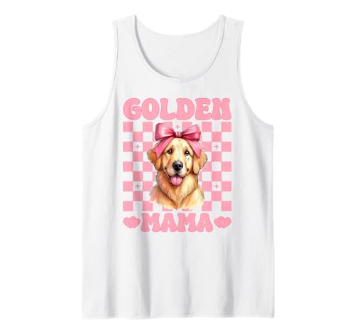 Golden Mama Golden Retriever Mama Hund Muttertag Kokette Tank Top Golden Mama Golden Retriever Mama Hund Muttertag Kokette Tank Top von Womens Coquette Bow Golden Retriever Dog Gifts