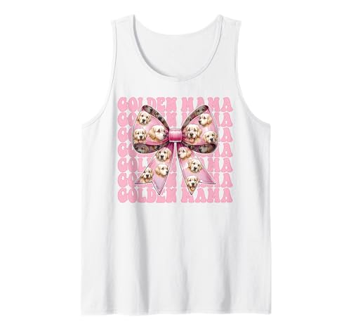 Golden Mama Golden Retriever Mama Hund Muttertag Kokette Tank Top Golden Mama Golden Retriever Mama Hund Muttertag Kokette Tank Top von Womens Coquette Bow Golden Retriever Dog Gifts