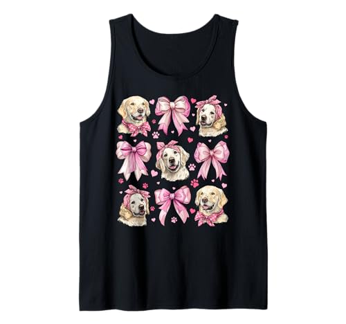 Golden Retriever Hund Mama Mädchen Kokette Schleife Rosa Tank Top Golden Retriever Hund Mama Mädchen Kokette Schleife Rosa Tank Top von Womens Coquette Bow Golden Retriever Dog Gifts