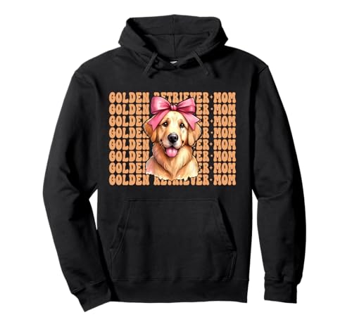Golden Retriever Mom Mama Hund Muttertag Kokette Schleife Pullover Hoodie Golden Retriever Mom Mama Hund Muttertag Kokette Schleife Pullover Hoodie von Womens Coquette Bow Golden Retriever Dog Gifts