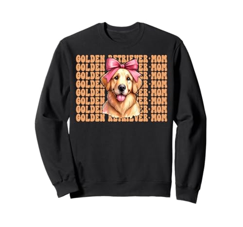 Golden Retriever Mom Mama Hund Muttertag Kokette Schleife Sweatshirt Golden Retriever Mom Mama Hund Muttertag Kokette Schleife Sweatshirt von Womens Coquette Bow Golden Retriever Dog Gifts