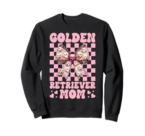 Golden Retriever Mom Mama Hund Muttertag Kokette Schleife Sweatshirt Golden Retriever Mom Mama Hund Muttertag Kokette Schleife Sweatshirt von Womens Coquette Bow Golden Retriever Dog Gifts