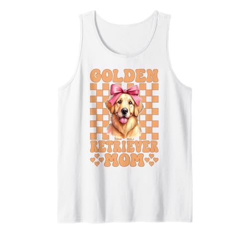 Golden Retriever Mom Mama Hund Muttertag Kokette Schleife Tank Top Golden Retriever Mom Mama Hund Muttertag Kokette Schleife Tank Top von Womens Coquette Bow Golden Retriever Dog Gifts
