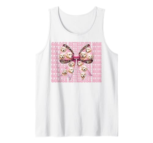 Golden Retriever Mom Mama Hund Muttertag Kokette Schleife Tank Top Golden Retriever Mom Mama Hund Muttertag Kokette Schleife Tank Top von Womens Coquette Bow Golden Retriever Dog Gifts