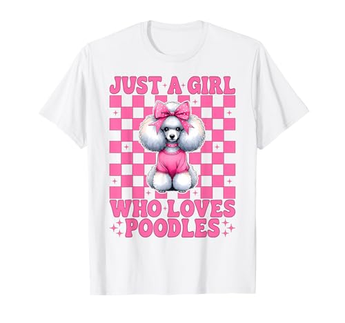 Just A Girl Who Loves Pudel Pudel Hund Kokette Schleife T-Shirt Just A Girl Who Loves Pudel Pudel Hund Kokette Schleife T-Shirt von Womens Coquette Bow Golden Retriever Dog Gifts