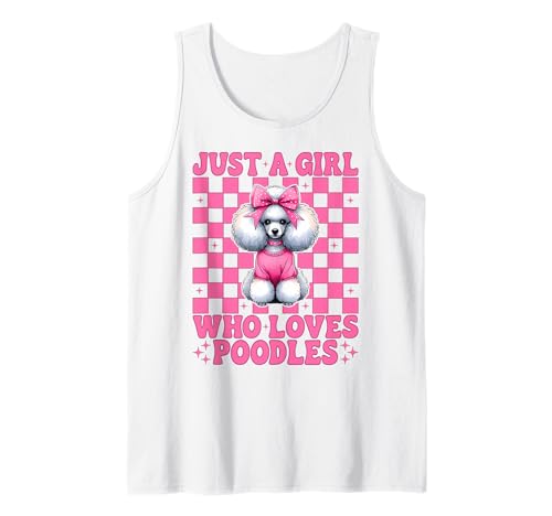 Just A Girl Who Loves Pudel Pudel Hund Kokette Schleife Tank Top Just A Girl Who Loves Pudel Pudel Hund Kokette Schleife Tank Top von Womens Coquette Bow Golden Retriever Dog Gifts