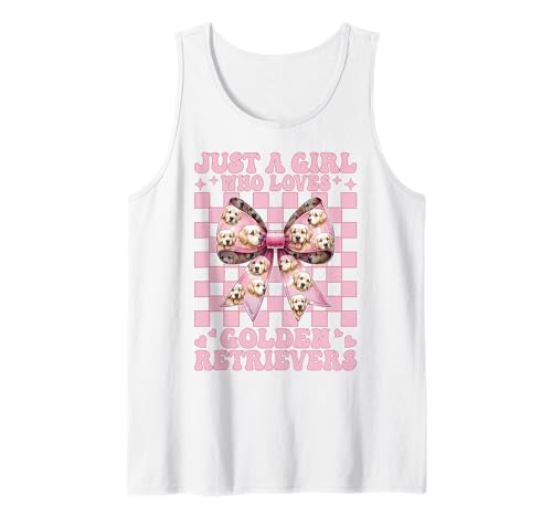 Nur EIN Mädchen, das den Golden Retriever Golden Retriever Hund liebt Tank Top Nur EIN Mädchen, das den Golden Retriever Golden Retriever Hund liebt Tank Top von Womens Coquette Bow Golden Retriever Dog Gifts
