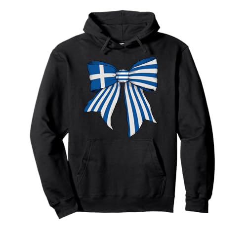 Griechenland Griechische Flagge Mädchen Kokette Schleife Band Pullover Hoodie Griechenland Griechische Flagge Mädchen Kokette Schleife Band Pullover Hoodie von Womens Coquette Bow Greece Heritage Flag Gifts