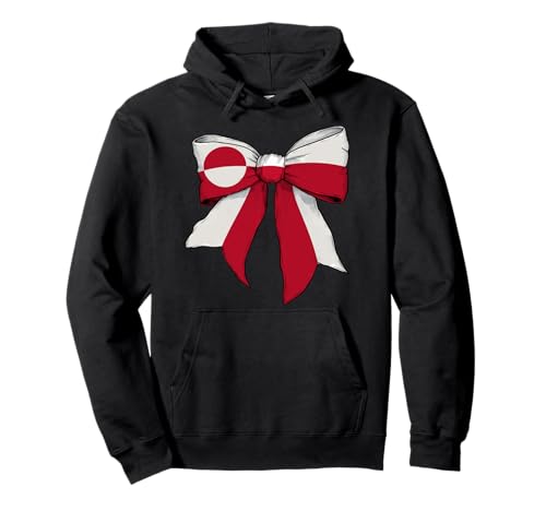 Grönland Grönländer Pride Flagge Mädchen Kokette Schleife Band Pullover Hoodie von Womens Coquette Bow Greenland Heritage Flag Gifts